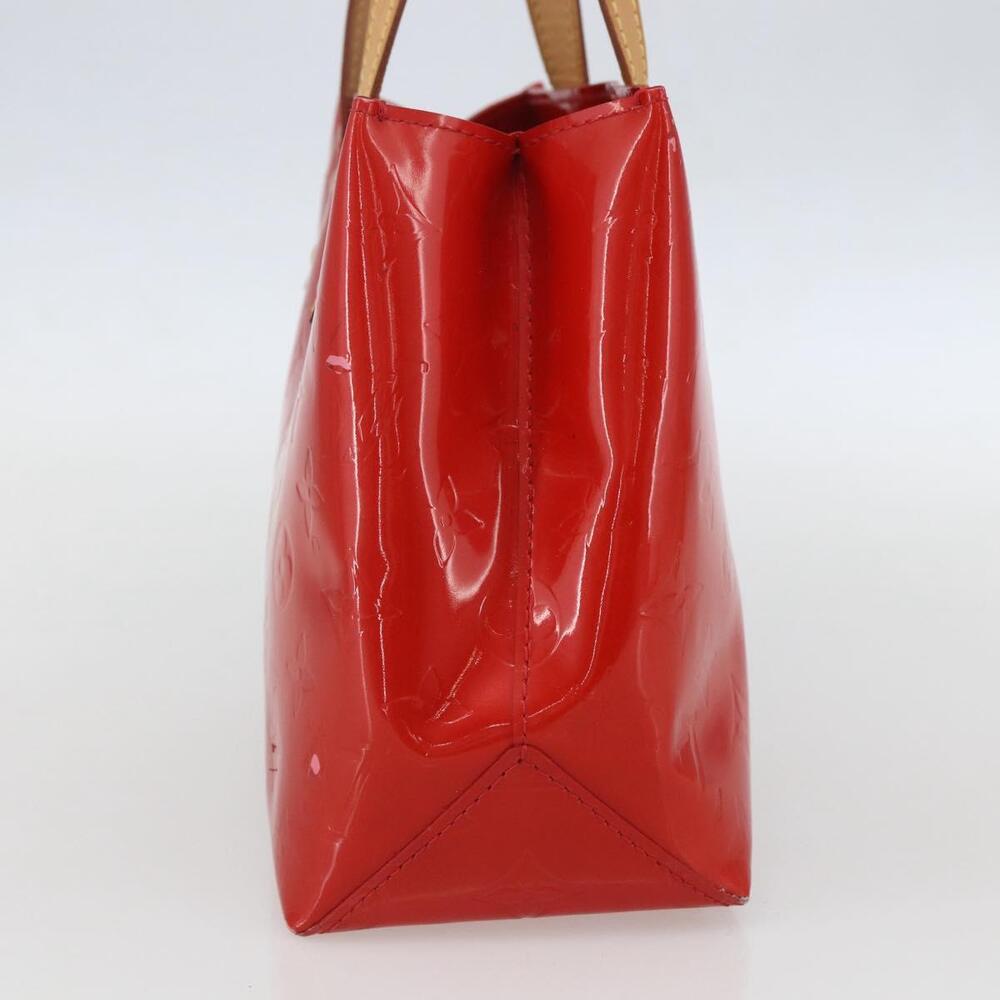 LOUIS VUITTON Monogram Vernis Reade PM Hand Bag Red Rouge M91088 LV Auth 158118 - Picture 4 of 16